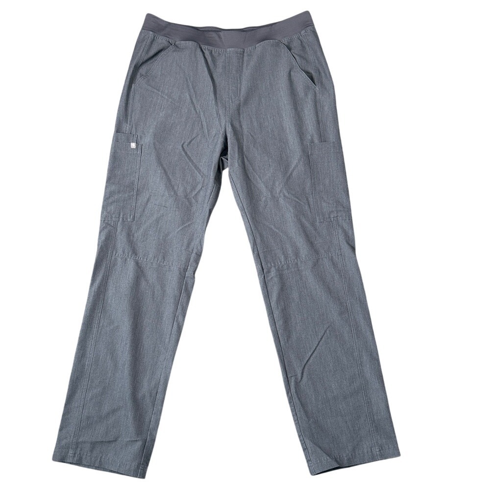FIGS Axim Scrub Pants Graphite Gray Men's XL 32" Stretch Drawstring Medical